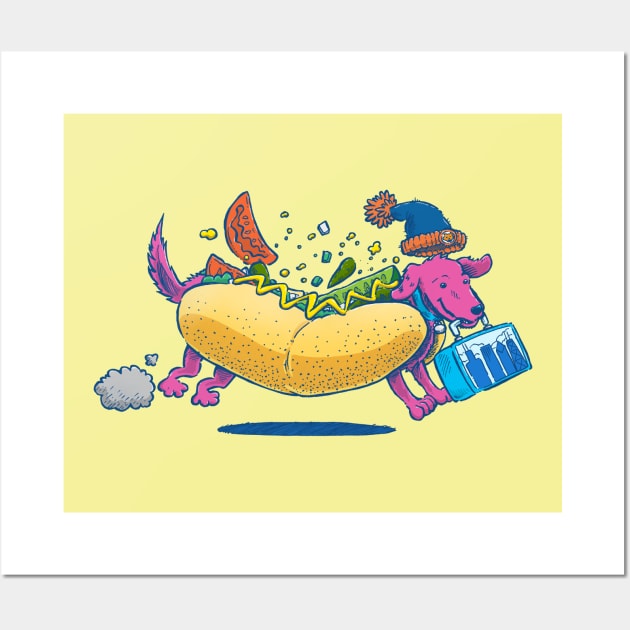 Chicago Dog: Lunch Pail Wall Art by nickv47